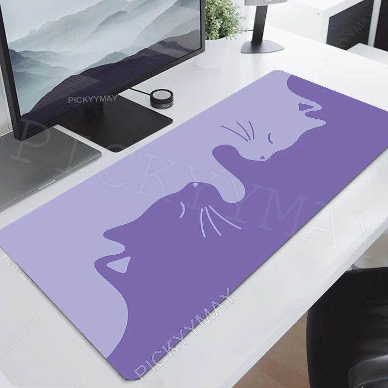 

Cat Mouse Pad Cute Gamer Mousepads Big Gaming Mousepad XXL Purple Mouse Mat Large Keyboard Mat Desk Pad For Computer Laptop