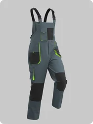 Black Grey Men’s Work Bib Overalls Brace Overall with Pockets Carpenter jumpsuit Work Overall Workwear work dungrees strap pants