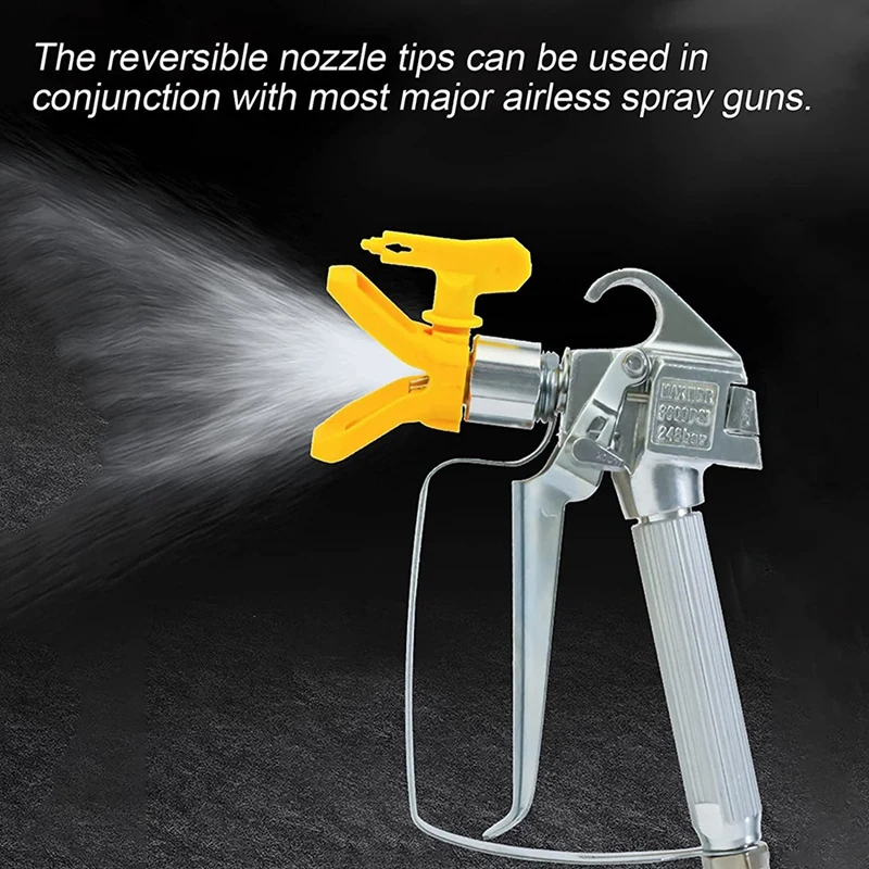 Puntas de boquilla de pulverizador de pintura sin aire Reversible, reemplazo de filtro de pulverización sin aire, nuevo, 5 piezas, 213.315.417.517.523