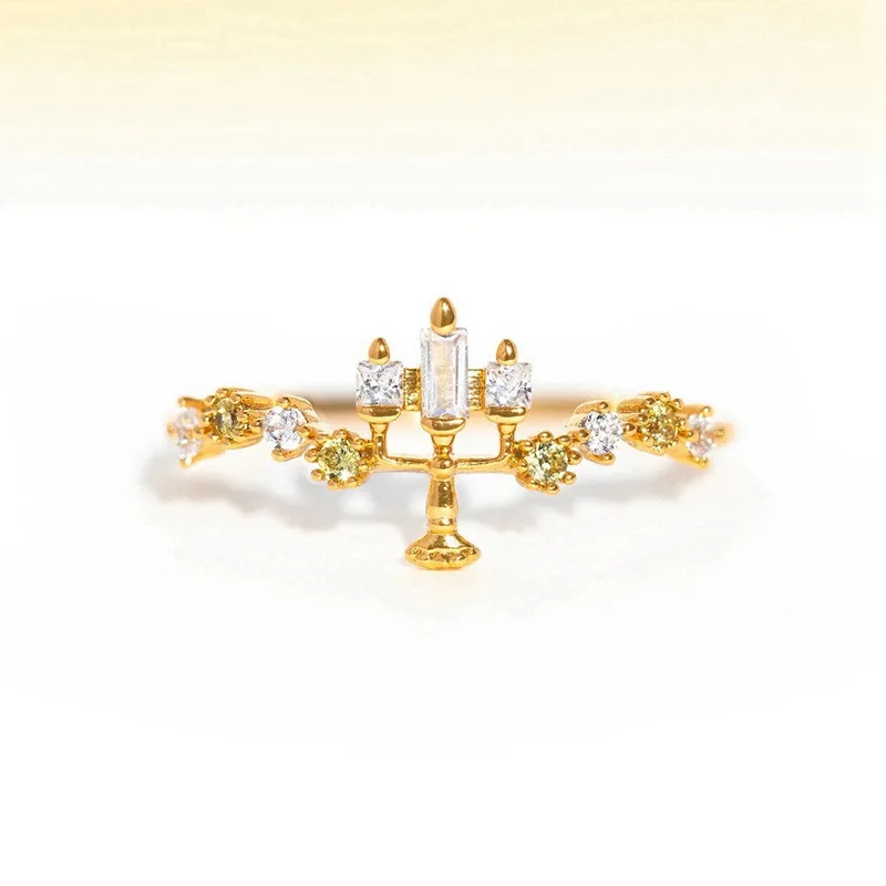 High end fairy tale beauty and beast princess ring, colored zircon ring view 3
