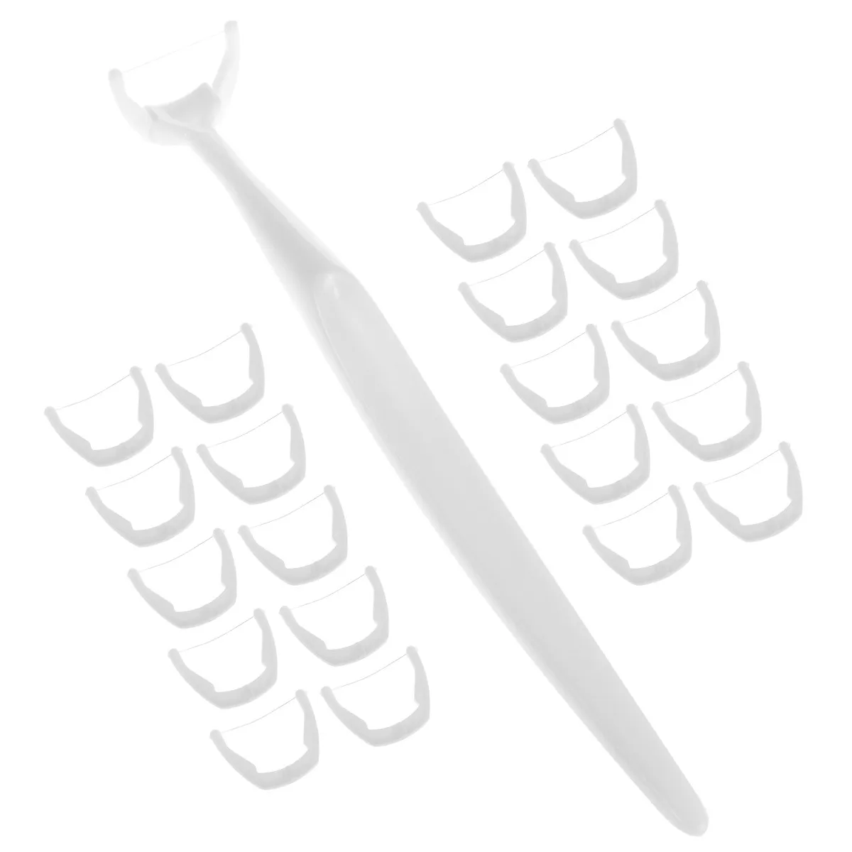 20 Stück Zahnseide-Picks mit austauschbaren Nylon-Drahtspitzen, ultradünnes Zahnreinigungswerkzeug, Schutz für frischen Atem