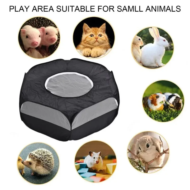 Portable Small Animal Playpen with Top Cover, Foldable Pet Tent, Durable Playpen, Arena Place, Game Playground, Pet Supplies