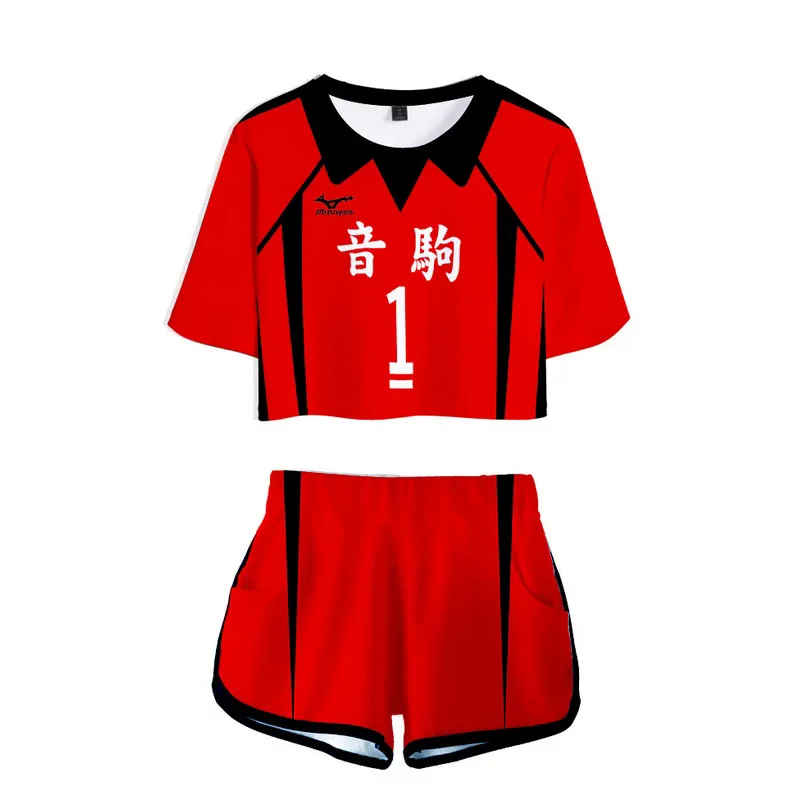 Anime Haikyuu Karasuno Donna Abbigliamento sportivo Cosplay Nekoma High School Pallavolo Club Shoyo Hinata Maglia uniforme della squadra