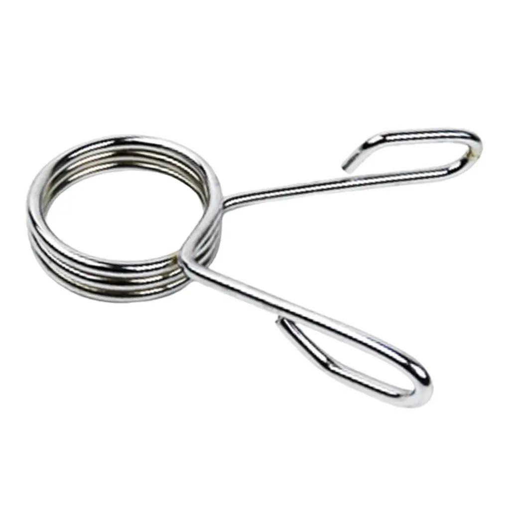 5cm Barbell Spring Clip Steel Plate Locking Nut Dumbbell Rod Accessory for Adjustable Weight Bar Training