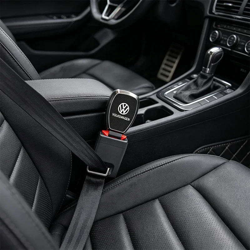 Car emblem Badge 1/2Pcs Car Safety Belt Extender Buckle Plug Seatbelt Clip Car Accessories for Volkswagen