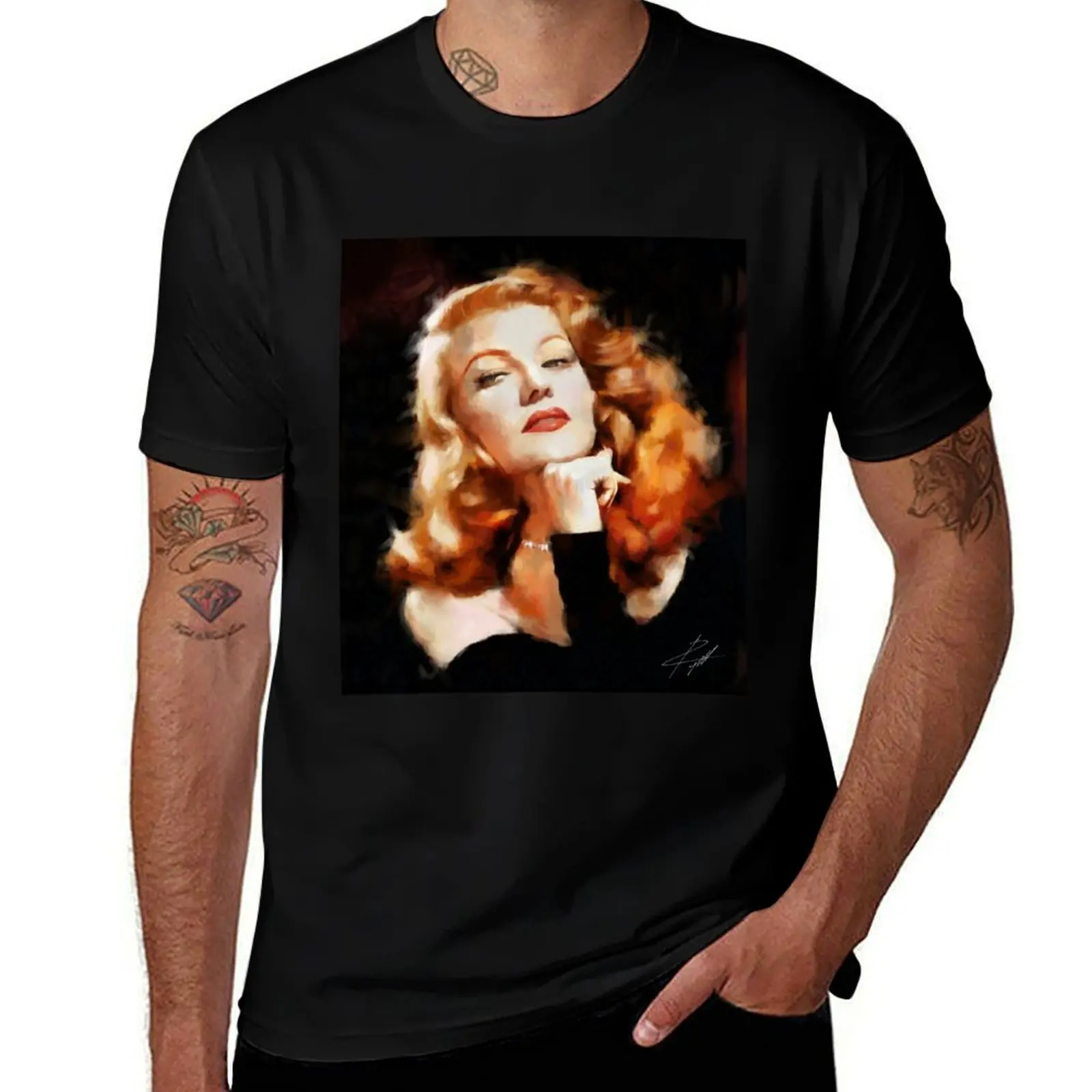 

Rita Hayworth T-Shirt man t shirt luxury t shirts for man cotton T-Shirt
