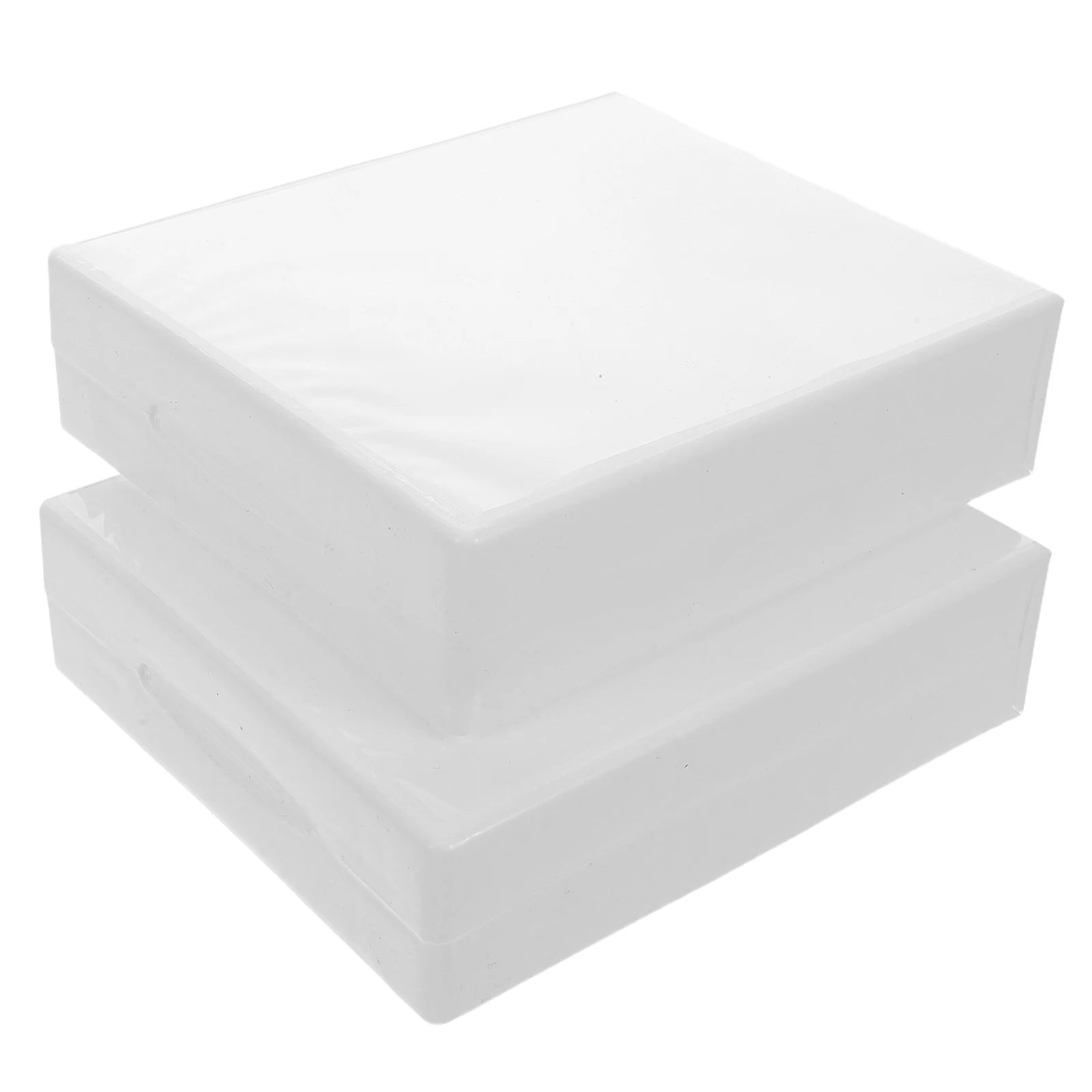 

2pcs Dvd Storage Box Disc Case Sturdy Plastic Cd Holder Multi-Function Container For Home Office School Memory Card Storage