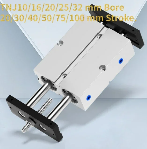 

Pneumatic Double Shaft Double Rod TNJ Adjustable Stroke Cylinder TN10/16/20/25/32 mm Bore 20/30/40/50/75/100 mm Stroke.