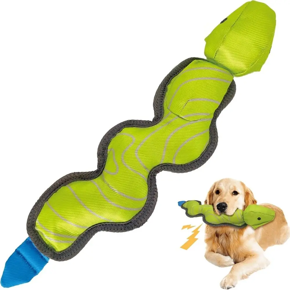 Oxford Cloth Launching Flying Dog with Rope Crinkle Animal Dog Chase Fetch Training Squeaky Interactive Pet