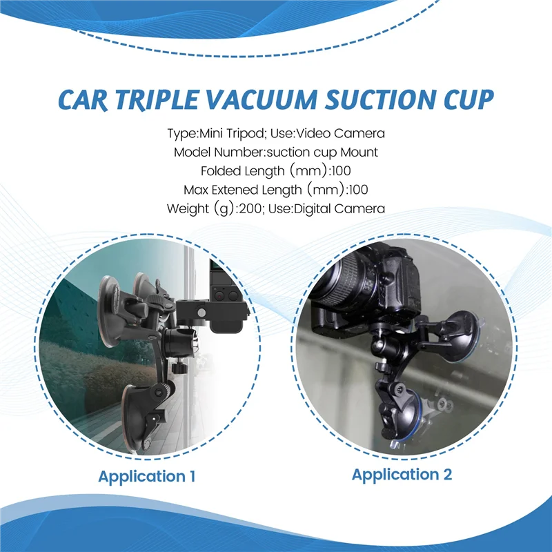 suporte-para-carro-a72t-ventosa-tripla-a-vacuo-para-dji-osmo-acessorio-estabilizador-de-camera-de-bolso-com-adaptador-de-expansao