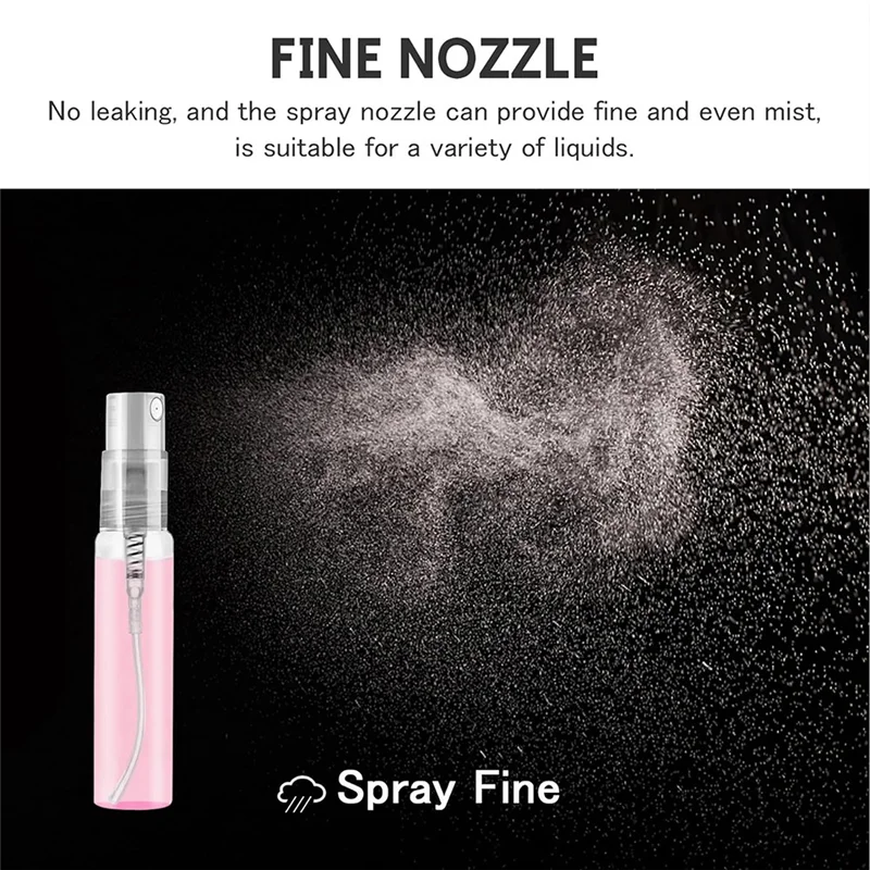 AB41-100Pcs 5ML Spray Bottle Small Cosmetic Packing Atomizer Perfume Bottles Atomizing Spray Liquid Container For Travel