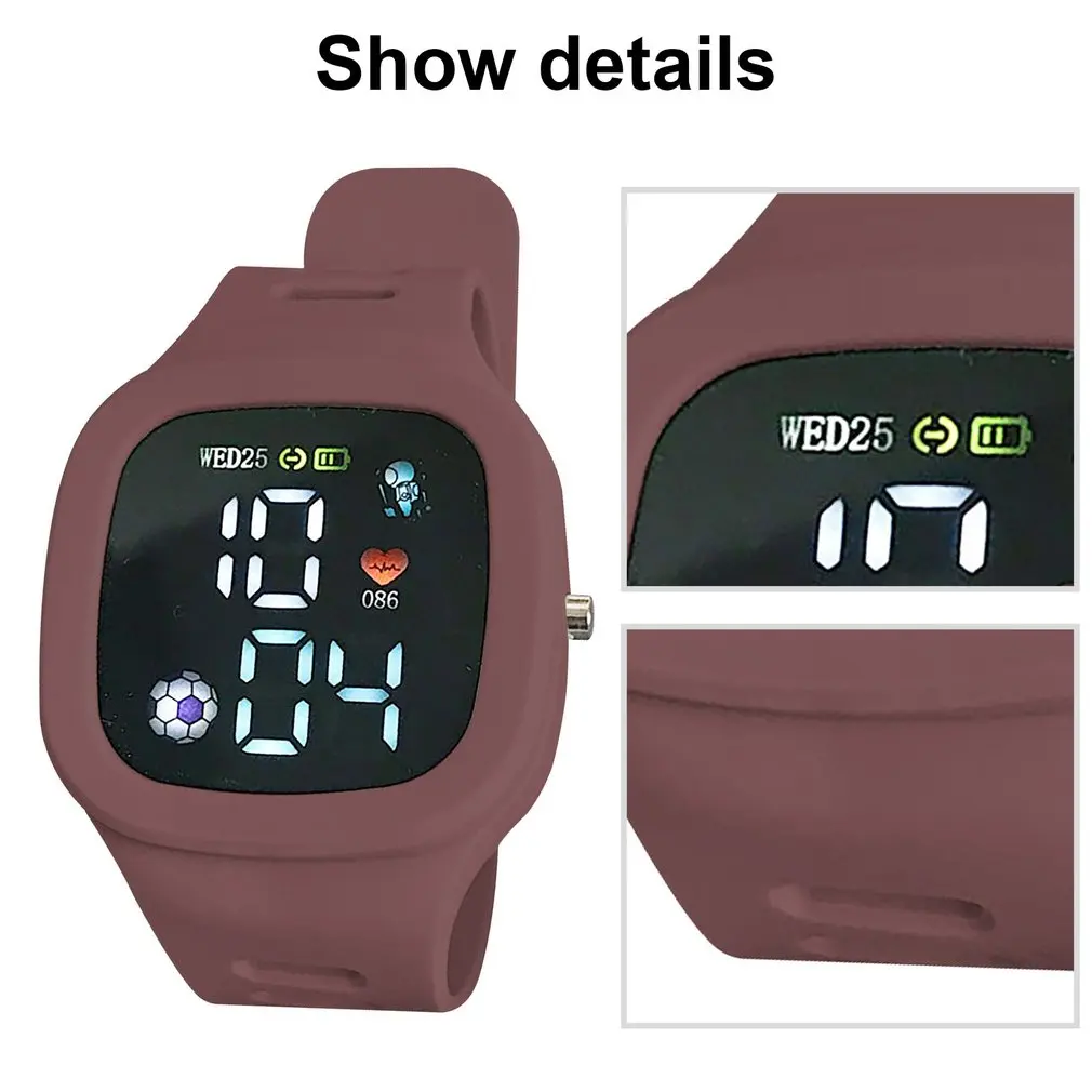 Children's Watch Waterproof Adjustable Silicone Strap Digital Sports Watches Student LED Electronic Watch For Kids Girls Boys