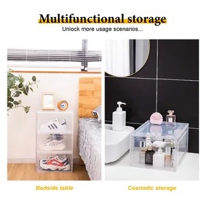 Schuh -Aufbewahrungsbox, Organizerschublikum Kunststoff, klare Tür für Jordan 4 Schuh und Displayfigur 10 Hauptverkaufsschuh Nike Jordan False - №5