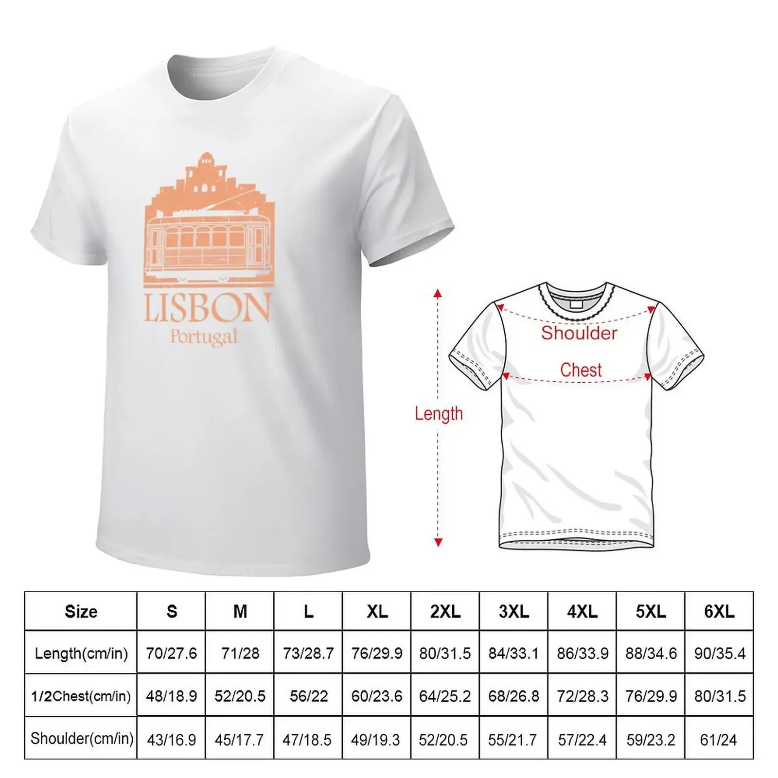 Lisbon T-shirt cute tops anime clothes mens white t shirts