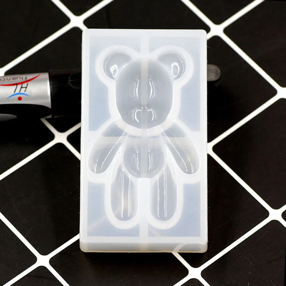 Silicone Molds Bear Shape Epoxy Resin DIY Mould for Pendant Ornament Making Tool