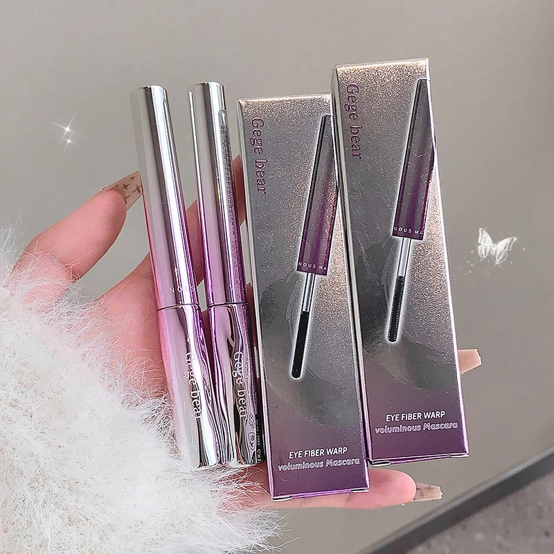 Iron Mascara Waterproof Silk Fiber Mascara Black Long Lasting Curling Volumizing Eyelash Extensions Sexy Eyes Makeup Cosmetics