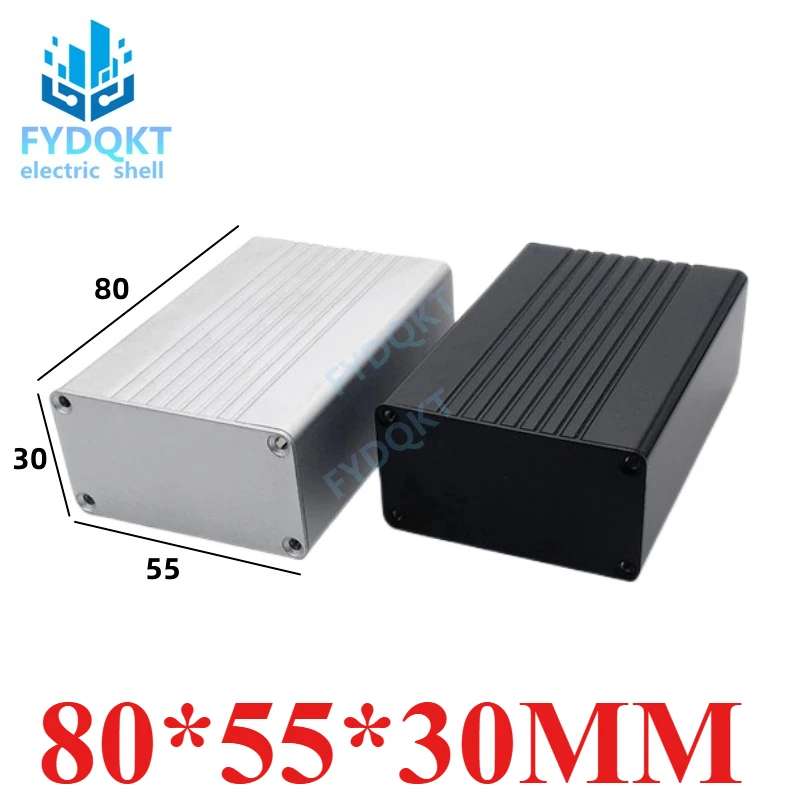 Scatola di profilo in alluminio in lega di alluminio involucro scatole di batteria PLC PCB 80x55x30mm