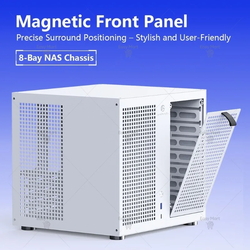 Sagittarius 8-Bay NAS Tower Case with Backplane,MATX,ATX Power Supply,Optimized