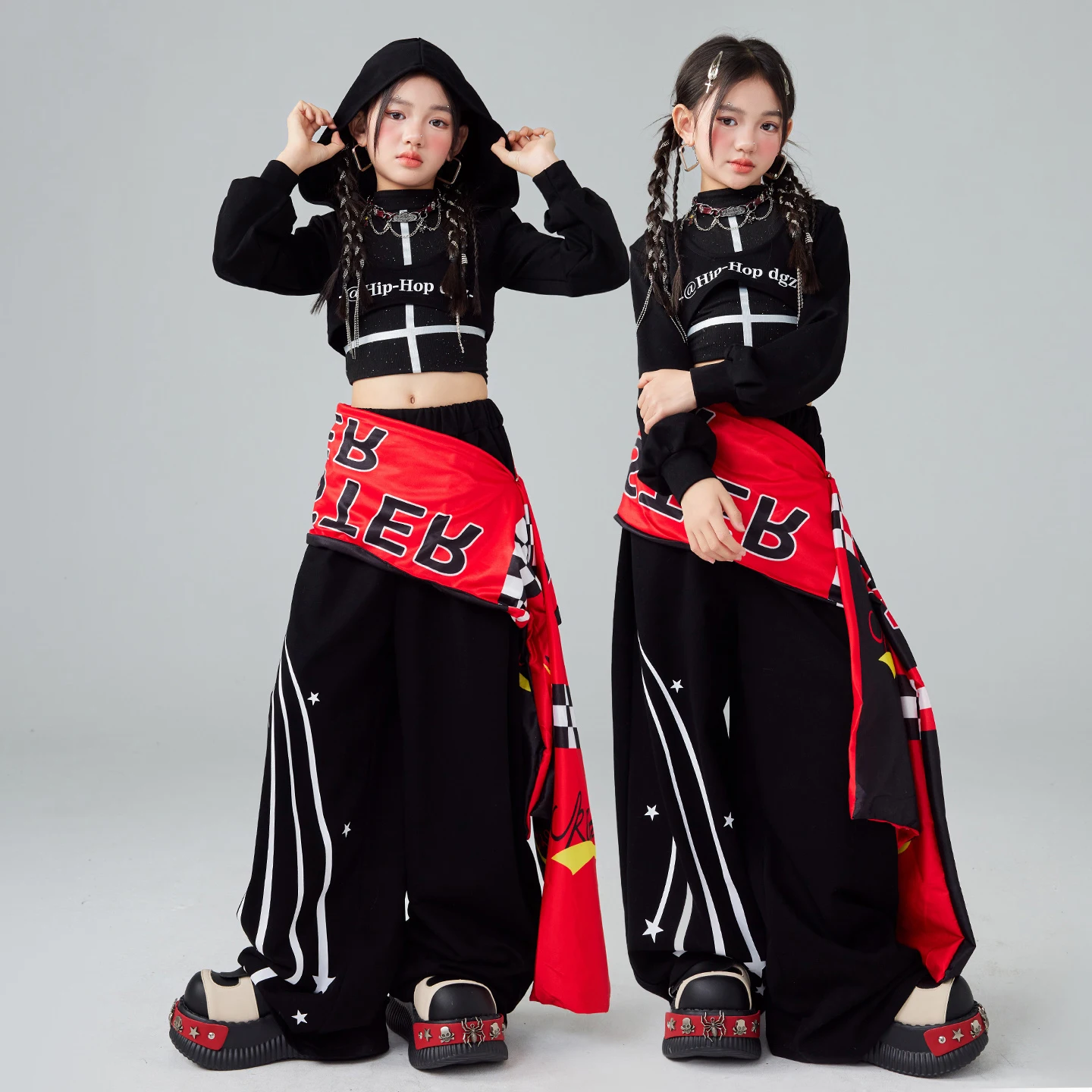 Costumes de danse Hip Hop à la mode, vêtements de danse pour salle de bal pour enfants, vêtements de rue, Costumes de danse Jazz de groupe, tenues de scène XS10719