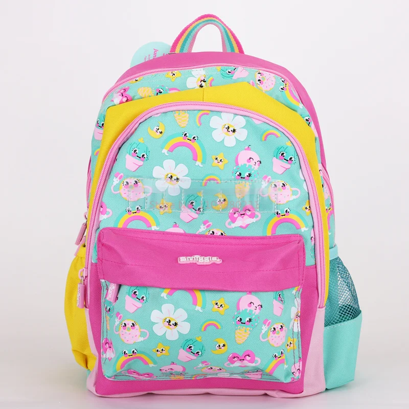 Smiggle Children Wallet Cute Girl Meal Bags Crossbody Kawaii White Sunflower Backpack School Student Extendable Pencil Case