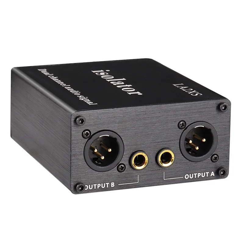 

LA2XS Audio Isolator Noise Reduction Filter Eliminates Current Noise Dual-Channel 6.5 XLR Mixer Audio Isolators