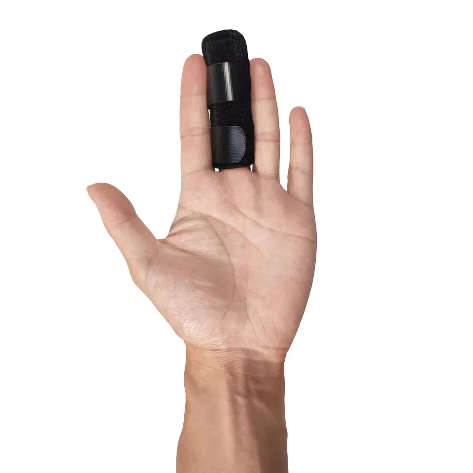 LOOGDEEL 1 قطعة قابل للتعديل جبيرة الاصبع هدفين المدمج في سبائك الألومنيوم مطرقة إصبع هدفين جميع أصابع وتر الإصدار لتخفيف الآلام #4
