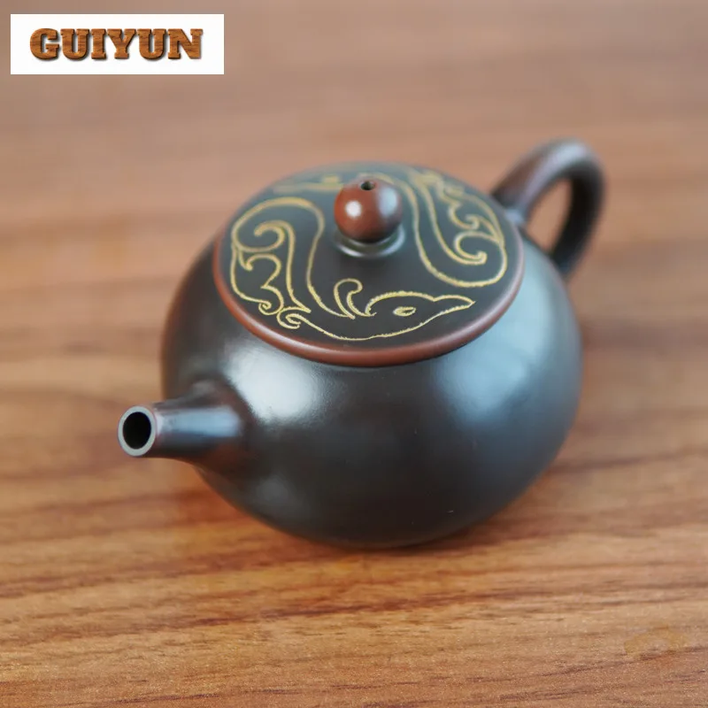 

200ml Ancient Qinzhou Nixing Pottery Teapot Fully Handmade Raw Ore Mud Pot Household Tea Brewing Kettle Kungfu Teaset Collection