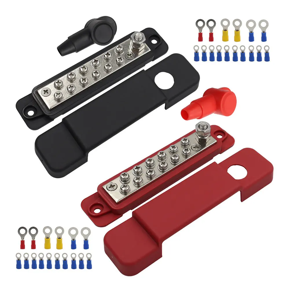 150A Marine RV Yacht Bus Bar Power Distribution Block for Car Trailer Electrical Terminal Strip