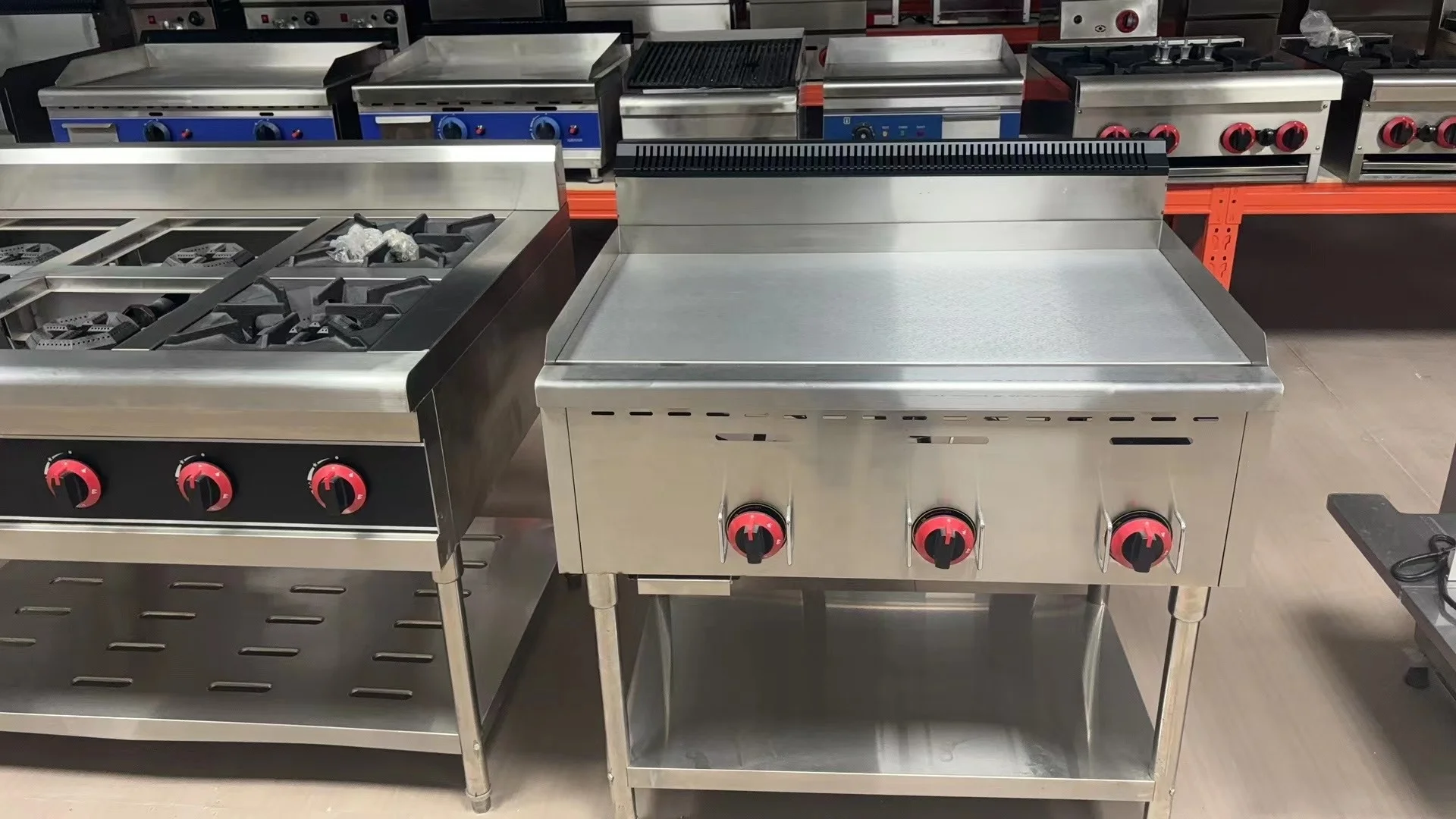 1200mm Commercial Gas Restaurant  Griddle With Stand  Gas Griddle For Sale food shop