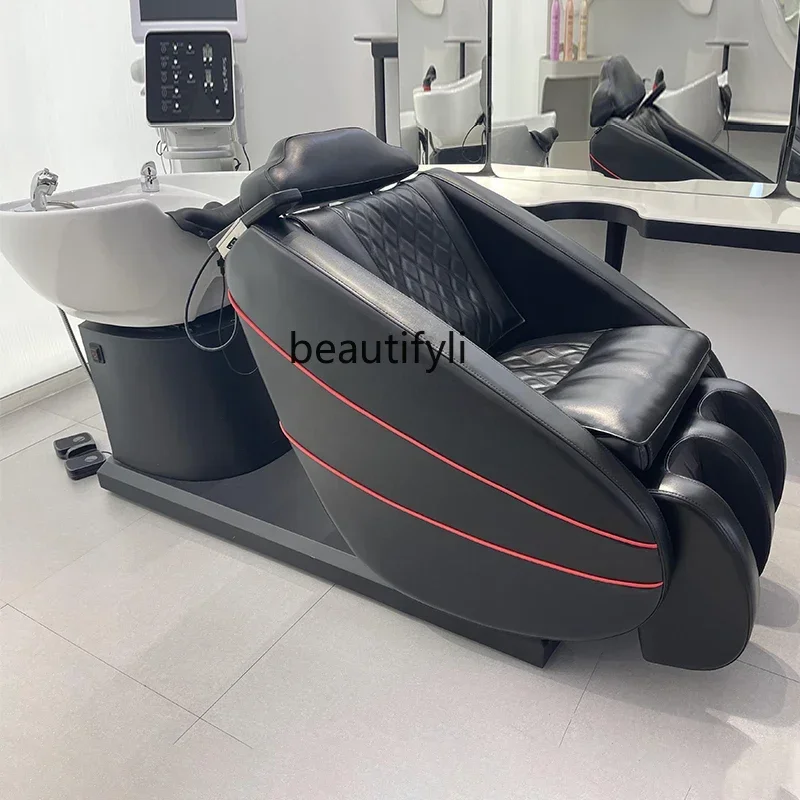 Electric Bed Lifting Rotating Integrated Multifunctional Massage Silicone Pillow Flushing Bed Barber Shop Facial Bed