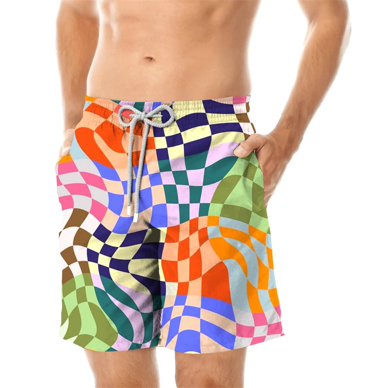 Holiday Casual Shorts For Men's 3d Printed People Square Short Pants Funny Cute Print Pattern Sports Quick Drying Beach Shorts