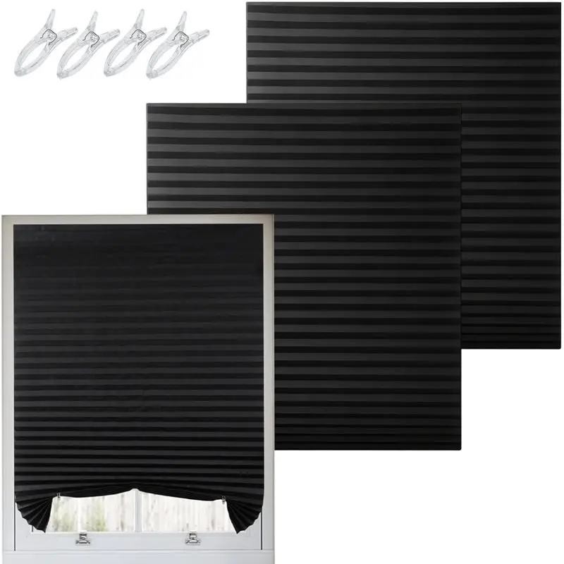 A27F-Pleated Temporary Window Blinds 2 Pcs 23.6