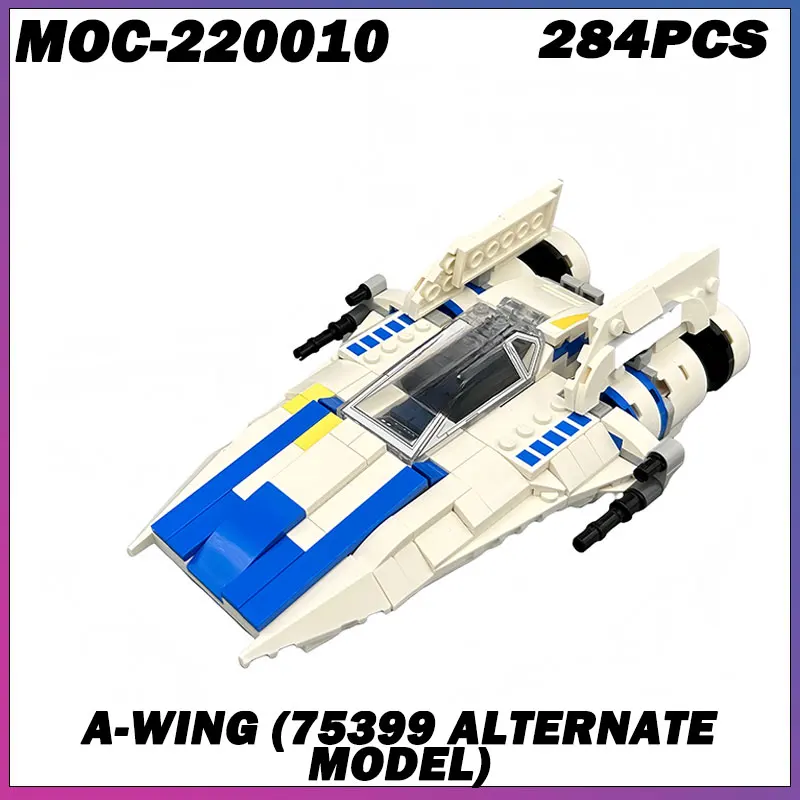 284 шт. MOC- 220010   Знаменитая звезда фильма A-Wing модель космического истребителя DIY творческие идеи детские игрушки на день рождения подарочные блоки
