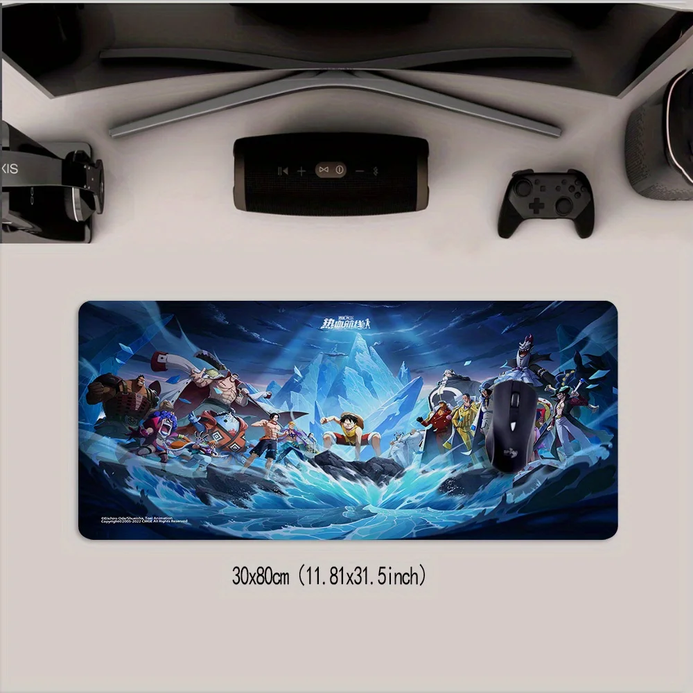 Extra Large Rubber Mouse Pad, One Piece Design, Rectangular Non-Slip Desk Mat, Washable Gaming Keyboard and Mouse Accessory, Ide