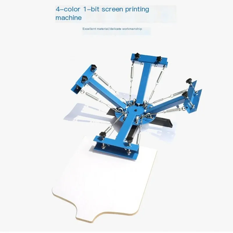 Manual 4 Color 1 Station Screen Printing Machine for T-shirt, Pillow, Cloth
