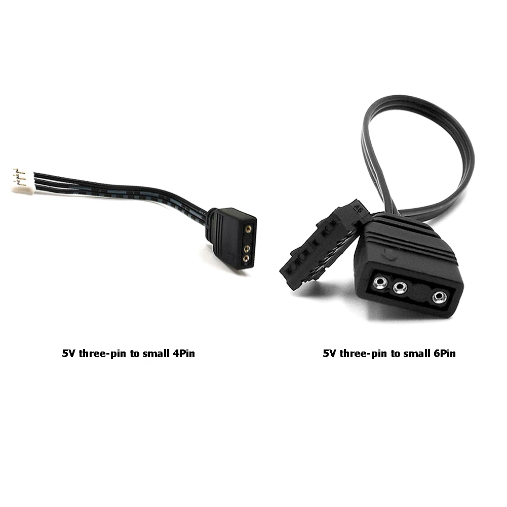 Fan Controller 5V ARGB 3Pin to Small 4Pin/6Pin Adapter Cable Cord Office Caring Computer Supplies for Coolmoon