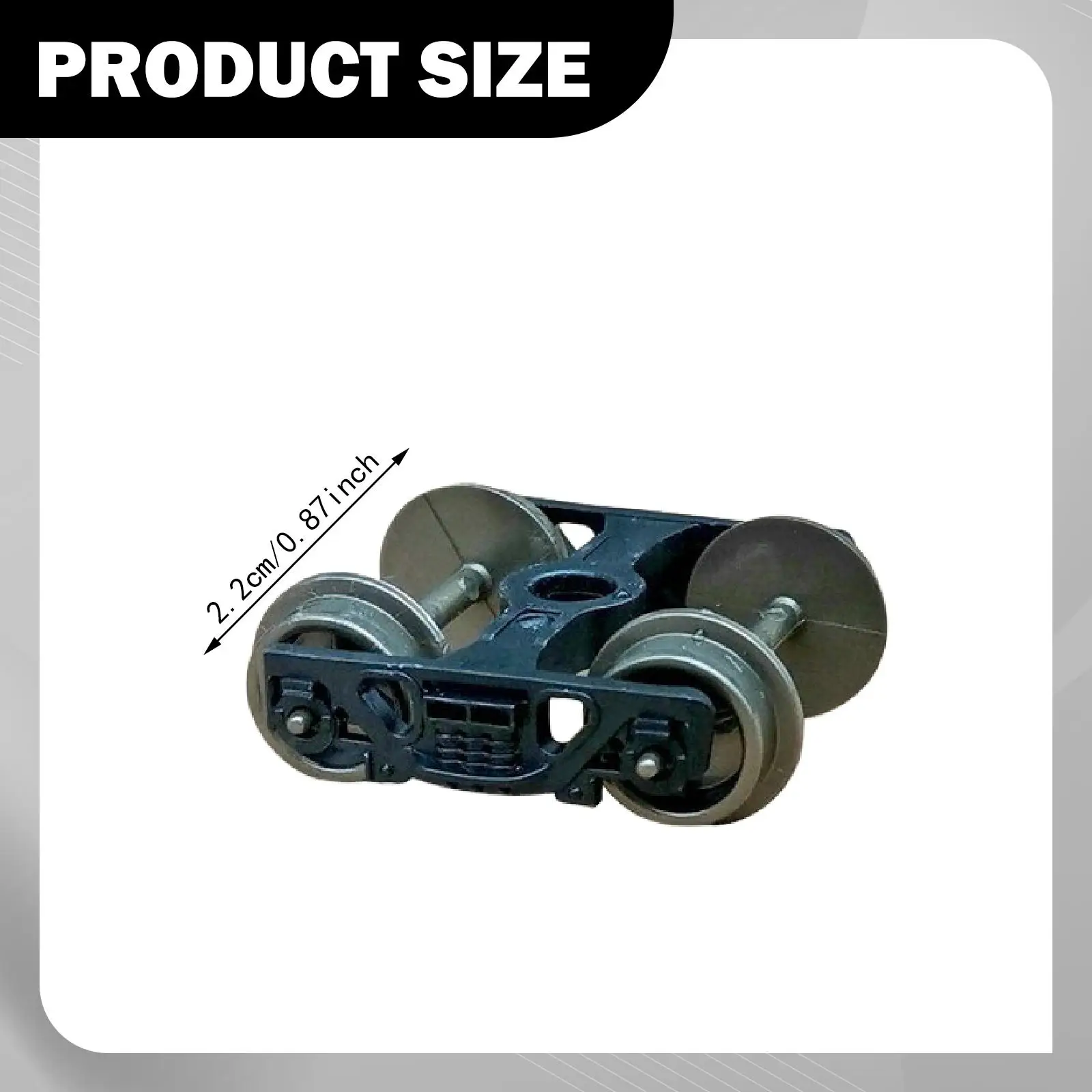 Model Bogie Wheel 2.2cm Inner Width Professional for 0.94inch Gauge Railway Lightweight Easily Install Replacement