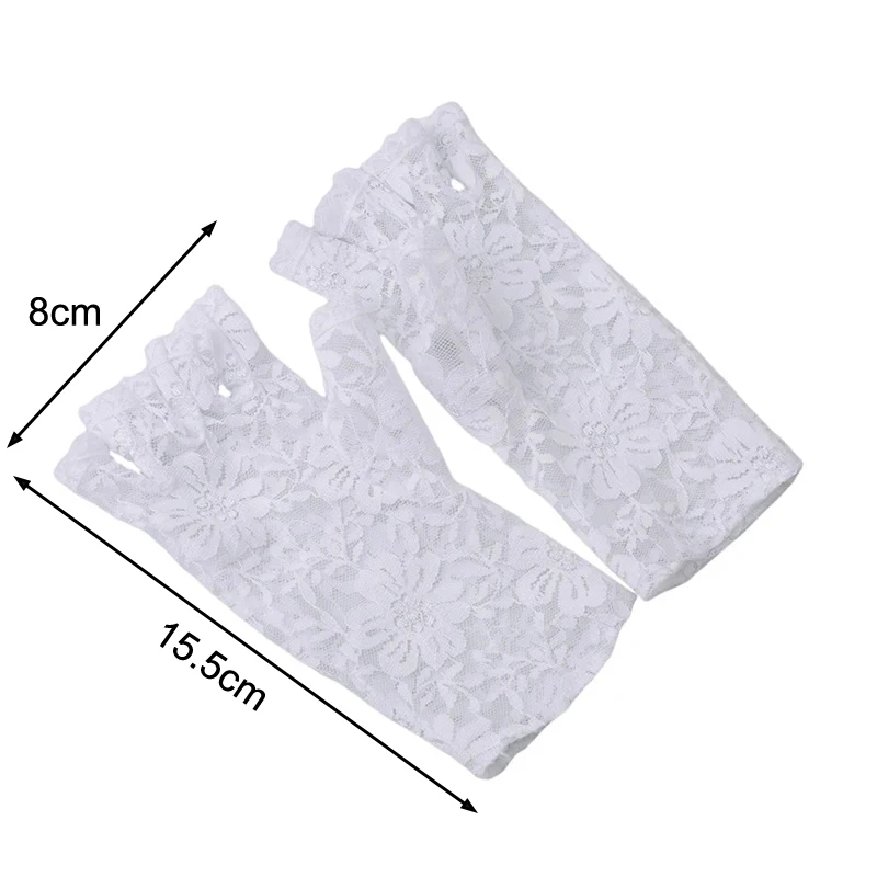 رائجة البيع بحار الرقص أصابع المرأة مثير قفازات برباط القفازات للعروس السيدات نصف اصبع قفازات شبكة صيد السمك القفاز Handschoenen