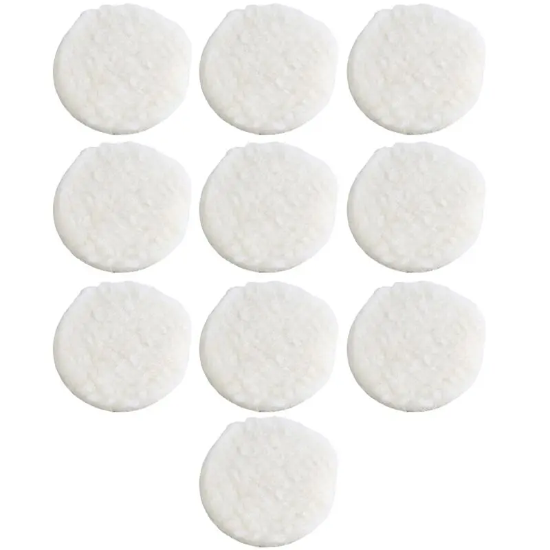 10 Pcs 125 Mm Car Polishing Pad 5 Inch Inch Polish Waxing Pads Wool Polisher Bonnet Car Paint Care Wool Polishing Pad-N31R