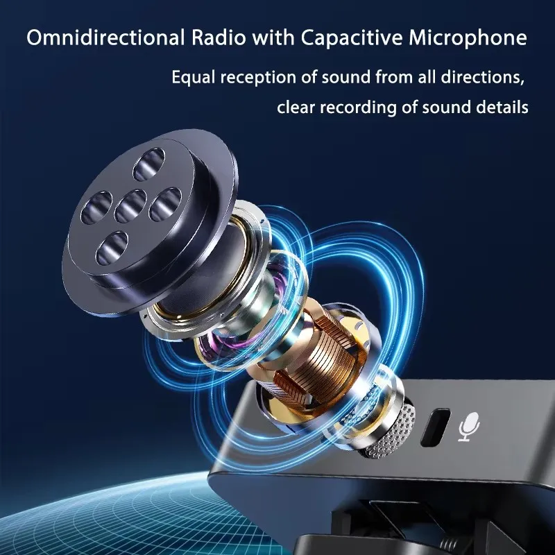 SX39 ไมโครโฟนไร้สายแบบหนีบเสื้อถ่ายทอดสดการบันทึกวิทยุลดเสียงรบกวนแบบพกพาสําหรับแท็บเล็ตสมาร์ทโฟนกล้องวิดีโอ DSLR