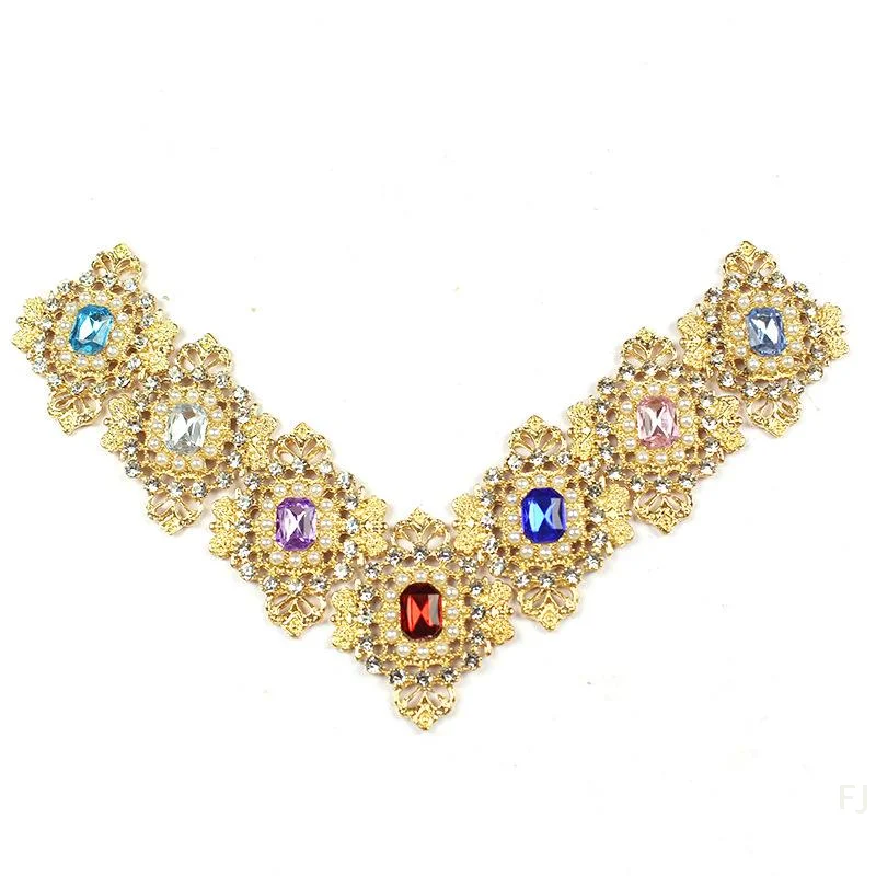 [YU] 5 szt. 27*33mm Stop Metalu Platerowany Złotem Guziki z Płaskim Tyłem Cyrkonie Perła Rękodzieło DIY Akcesoria Jubilerskie