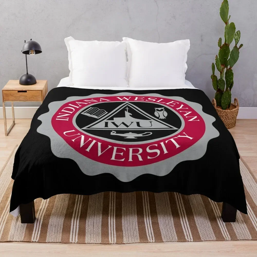 Indiana Wesleyan College Throw Blanket Cute Plaid Furry Blankets