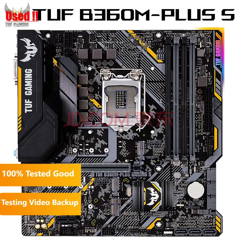 Imagem -02 - Asus B360m-plus Gaming s Placa-mãe Intel Lga1151 B360 Chipconjunto Dimm Ddr4 Suporte i7 8700 8700k 8500 Cpu