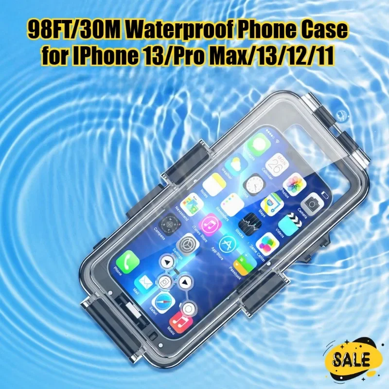 

98FT/30M Waterproof Phone Case for IPhone 13/Pro Max/11/12/13 Diving Snorkeling Underwater Case [Operated Underwater]Photo Video