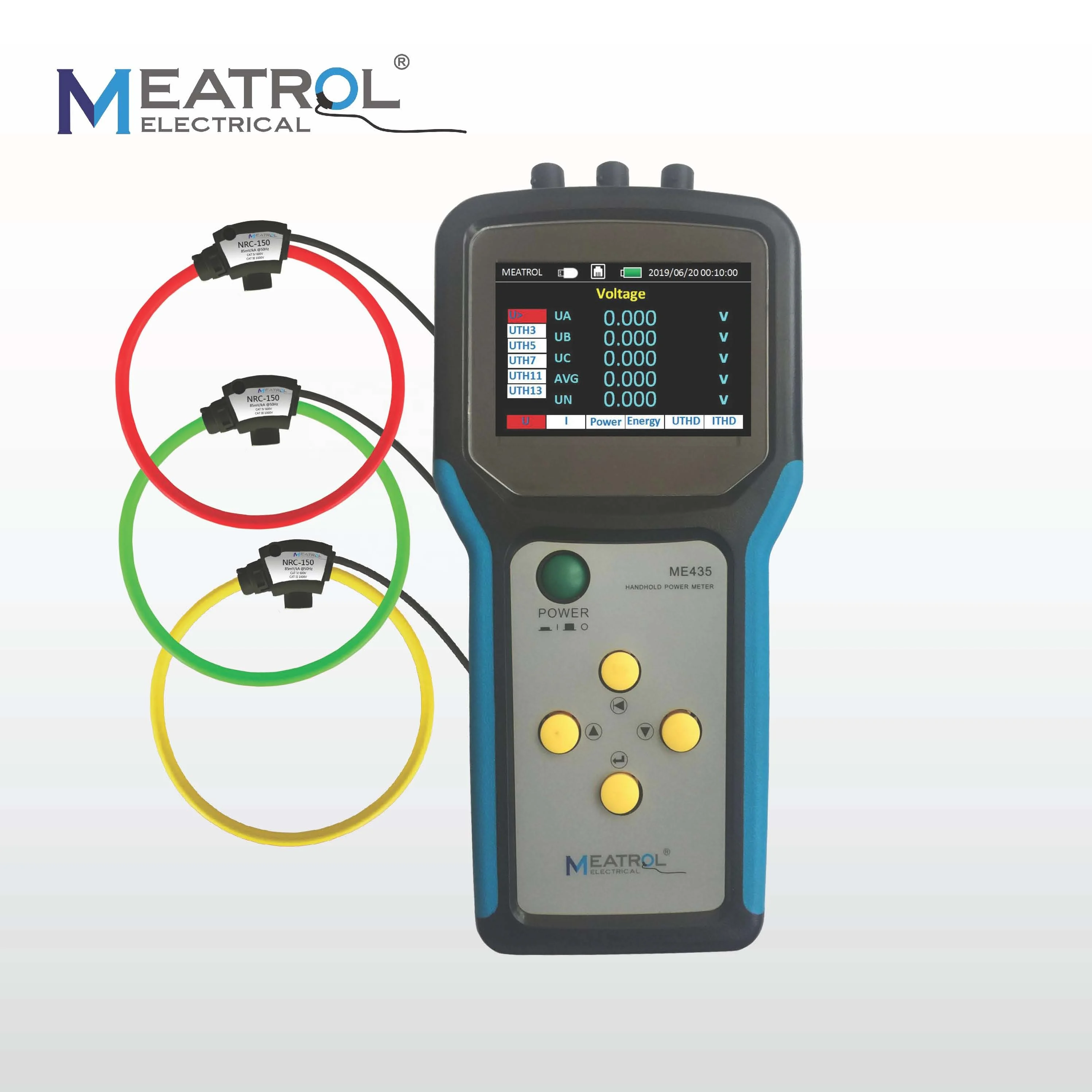 Medidor de potencia digital ME435 0,5, submedidor eléctrico de parada, medidor de energía