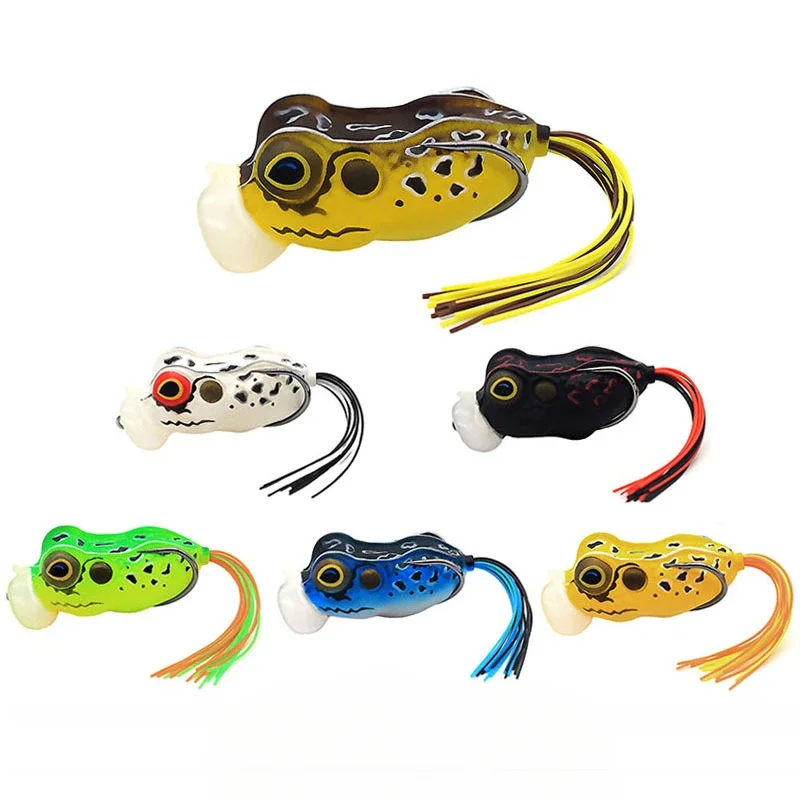 1pcs Water Based Biomimetic Bait 10.3cm/12.5g Large Mouthed Frog Artificial 3D Eyes Soft Bait for Outdoor Fishing Simulation