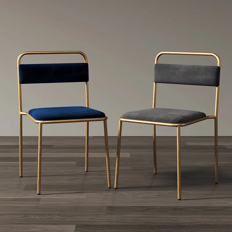 

# Modern Velvet Dining Chair Gold-legged Metal Legs Eco-Friendly Durable Stackable for Apartment Restaurant Luxury Hotels Home