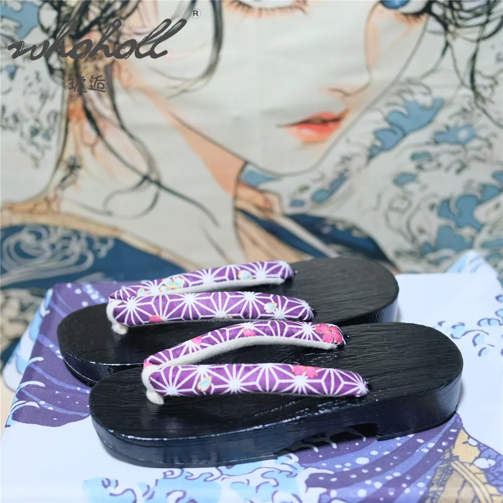 Women Wooden Flip Flops Clogs Slippers Women's Japanese Geta Cosplay Costumes Sandals Thick Soled Summer Thick Sole Slippers