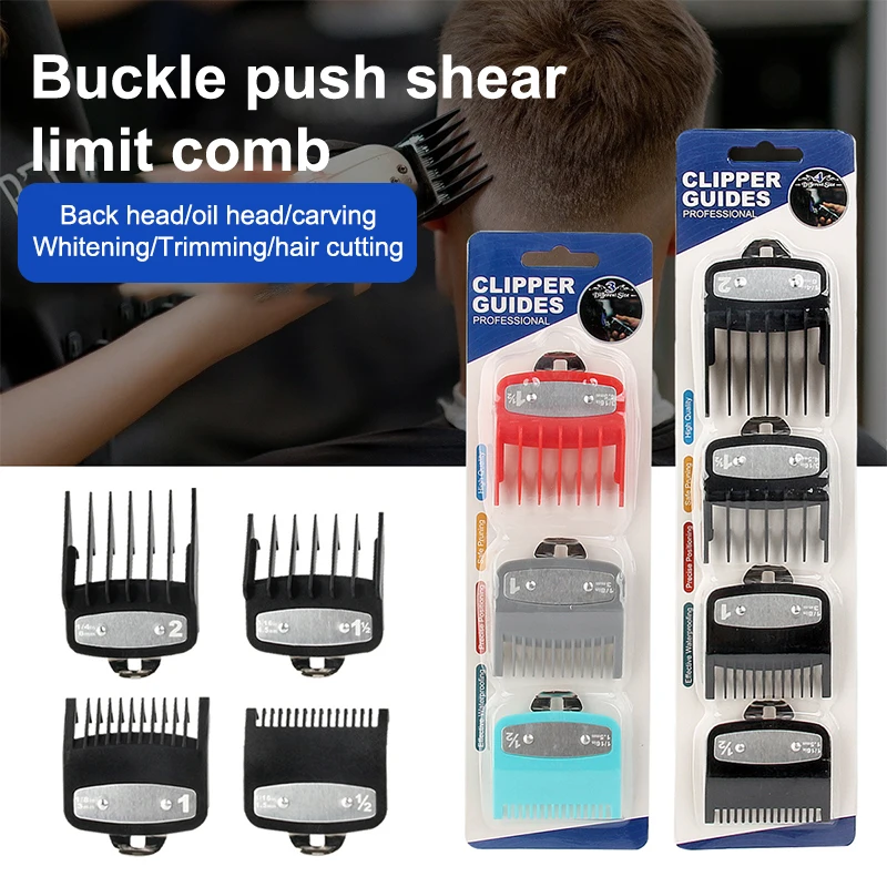 2/3/4Pcs Hair Clipper Limit Comb Guide Limit Comb Trimmer Guards Attachment Universal Colorful