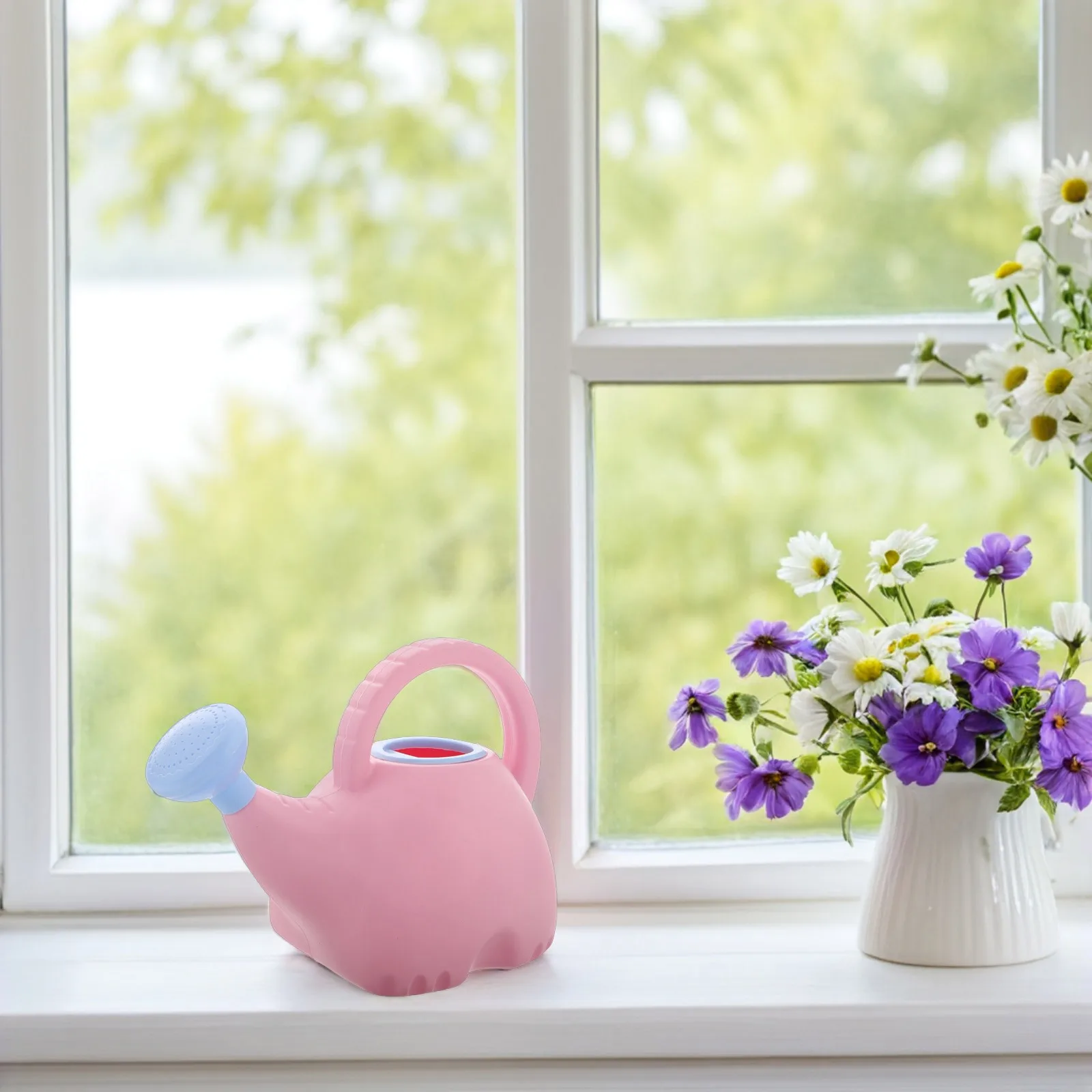 

1.5L Elephant Shaped Kids Watering Lightweight Plastic Garden Pot Even Spray Outdoor Balcony Small Garden Use Cute Cartoon Water